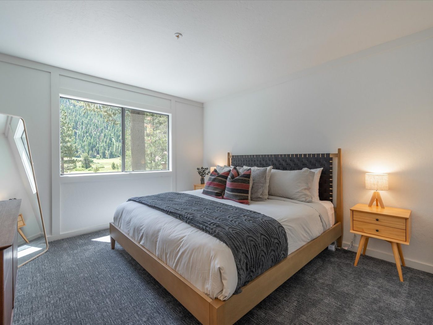 Downstairs bedroom with king bed